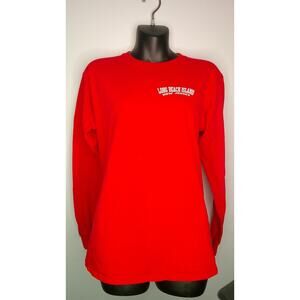 Delta Proweight Adult Medium Red/Teal Long Beach Island New Jersey Long Sleeve T